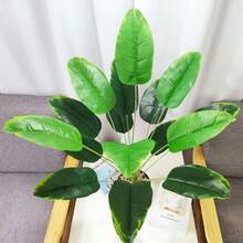 1 件人造竹芋植物，绿叶，82 厘米人造植物仿真盆栽盆景花家用盆栽装饰办公室植物饰品工艺品派对家居装饰桌，室内盆栽装饰人造香蕉树叶，18 头（无花盆） - 彩色 - 查看 8