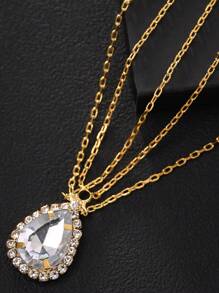 1pc Multi-Layer Water Drop Bride Wedding Hair Chain, Rhinestone Hair Jewelry, Sexy Headdress, Hair Accessories, Hair Jewelry, Head Pieces Jewelry