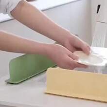 Silicone Material Sink Splash Guard Kitchen Dishwashing Basin Anti-Splash Board Household Hand Washing Countertop Water Barrier Absorbent Mat Waterproof Protector