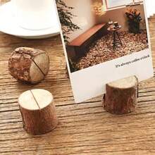 40 pezzi/20 pezzi Supporti in legno per segnaposto, Supporti rustici premium per numeri di tavolo, Cartoncini segnaposto in carta kraft, Porta foto in legno, Ottimi per nomi dei tavoli per matrimoni e altro!