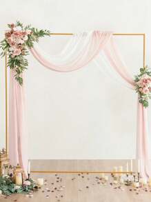1 Set Metall Quadratischer Ballonbogen Rahmen, Geburtstag Bridal-Shower Hochzeit Jahrestags Gender Enthüllungs Party Hinterhof Hintergrund Dekoration Ballonbogen Ständer, Ballonbogen Zubehör, geeignet zum Kombinieren mit Gazevorhängen, künstlichen Blumen und Ballons