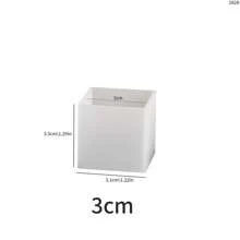 Pacote com 4 moldes de resina em cubo, 4 tamanhos, moldes quadrados de silicone transparente, 5/4/3/2 cm de profundidade, molde quadrado de silicone transparente para fundição de resina epóxi, moldes para preservação de flores