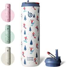 New-88  Insulated Water Bottle 24oz  Straw Lid And Handle For Sports Travel Gym Stainls Steel Water Bottl Double-Wall Vacuum Metal Le Proof - - 學校 - 查看 1