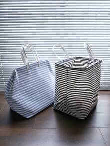 1 件可折叠衣物收纳篮，带长柄，大容量脏衣服收纳桶，高品质布艺洗衣篮，卧室收纳篮 - 彩色 - 查看 1