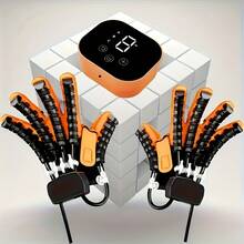 [Última actualización] Accesorios 6 en 1 | Modelo 2025 | Guantes de entrenamiento de masaje de mano inteligente de color naranja, guantes de entrenamiento de la función de la mano, regalo para personas mayores, regalo pensativo, regalo de Navidad perfecto, regalo de Acción de Gracias ideal - Versión de goma plus para mano izquierda - Ver 9