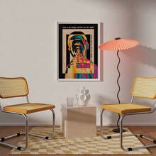 1pc Hippie Print Retro Wall Art 70s 60s Vintage Posters With Rainbow Cosmic Graphics, Frameless Canvas Decor For Bedroom/Dorm/Beach House/Vacation Travel, Beach Graduation/Back To School Gift & Party Decoration (Wall Prints, Prints For Wall, Funky Posters, Retro Art) - Multicolor - View 4