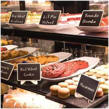 10Pcs Mini Blackboard Display Panel Decoration, Home Decoration Signs, Mini Message Board Display Wooden Blackboard, Suitable For Wedding, Baking Display, Hotel, Banquet, Dessert, Table Cards