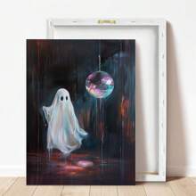 1pc, Canvas Hanging Painting, Framed Art Decoration, Hangable, Wall Art, Poster, Framed Wall Art, Cute Avant Garde Halloween Decorations, Disco Ball Spooky Party, Cute Halloween Spooky Paintings, Vintage Style Art, Disco Ball Poster, Avant Garde Dorm Room Wall Art, Autumn Decorations, Halloween Decorations, Halloween Autumn Decorations, Room Decorations, Dorm Room Decorations, Bedroom Decorations, Office Decorations, Holiday Party Decorations Home Decor Fall Decor