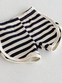2 pièces Ensemble débardeur et short pour bébé en été, vêtements décontractés mignons pour tout-petits garçons et filles, légers