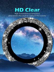 相机镜头保护膜适用于三星 Galaxy S25 Ultra，AR+AF 钢化玻璃，9H 防刮金属独立镜头盖，高清相机配件 - 钛黑色适用于日常防护、办公室、家庭闪亮水晶手机相机盖防水防震防摔防摔防指纹全覆盖