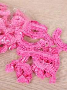 50/100 Stück Einweg-Bademützen in Pink, Haarfärbekappen und Plastik-Schönheitssalon-Kappen, geeignet für Haarfärbung, Spa-Behandlungen und für den Hausgebrauch, Schulanfang