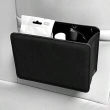 Car Trash Can,  Leather Vehicle Trash Bin Car Dustbin Garbage Organizer Holder With 30 Pcs Trash Bags,  Foldable Hanging Mini Cars Storage Bag Container For Auto,  SUV (Black)