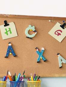 15/20 件带别针的图钉夹，用于学校、艺术和工艺品、公告板上的照片文件、无孔隔墙的图钉固定（黑色） - 彩色 - 查看 7