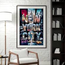1 buc New York City Wall Art Imagine Alb-Negru City Fotografii Imprimări Pânză Picturi Travel Poster NYC Skyline Brooklyn Bridge Decor Pentru Living Room, Dormitor, Bar Carucior sau Hol Decor Cadou Pentru Ea Neînrămat