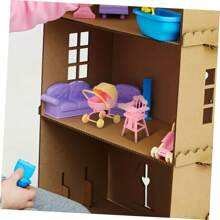 1 Set Carrito de muñeca en miniatura, Cochecito realista con trona para muñecas que fomenta el juego imaginativo para el rol, accesorios para casa de muñecas