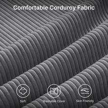 Living Room 3 Seaters Sofa, Sectional Sofa, Modular Combination Sofa, Extra Large Seat Width And Depth, Soft Fabric, Thick Cushions, Arm Pillows, Available In 3 Colors - Dark Grey - View 6