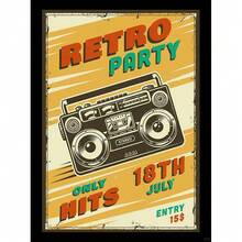 1 件/3 件墙壁艺术海报可选框架墙壁装饰、房间装饰复古美国音乐海报适用于住宅和宿舍墙壁、客厅和酒吧装饰、房间装饰、高品质、室内/室外帆布艺术 - 彩色 - 查看 12