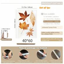 1pc, Canvas Hanging Picture, Framed Art Decoration, Ready To Hang, Wall Arts, Posters, Wall Art With Frame, Orange "Hello Fall", Wall Art, Autumn Leaves Prints, Modern Fall Decor, Pumpkin Decor, Fall Quotes Posters, Fall, Maple Leaf Decoration Posters, Halloween, Halloween Fall Decor, Room Decor, Dorm Decor ,Halloween Decor Home Decor