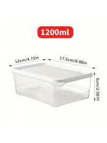 Juego de 6 piezas de 1200ML/42oz Cajas de almacenamiento para refrigerador, recipientes de conservación de alimentos con tapas, cajas apilables para congelador para carne, frutas, verduras, encurtidos, organización de cocina y loncheras para exteriores
