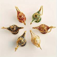 1/6pcs Magic Lamp Decor, European And American Classic Style, Elegant Vintage Pattern Collection, Metal Wishing Lamp, Home And Party Decoration.