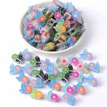 20pcs Random Colors Mini Tulip & Sunflower Cute Hair Clips, Bangs & Hair Accessories, Suitable For Women In Summer Beauty Claw Clips - Multicolor 20pcs - View 4