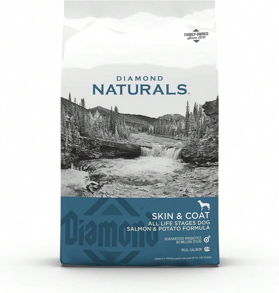 Diamond Naturals Comida para Perros Piel y Pelo Salmon 13.6 Kg - Azul Marino - Ver 1