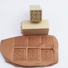 2cm Square Clay Texture Stamp Block Pottery Ceramic Embossing Stamping Seal For Polymer Clay Impression Art Hobby Tool