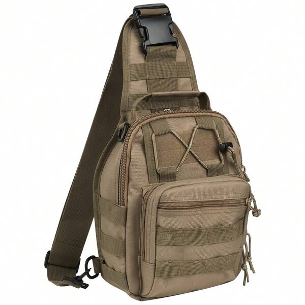 Men's Sling Shoulder Backpack - Edc Small Travel Bag, Multifunctional Crossbody Bag, Large Capacity Multi-Compartment, Lightweight, High Quality, Outdoor Camping, Hiking, Cycling Fitness, Daily Carry Multi-Color Chest Bag