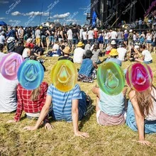 Sombrero Vaquero Tornasol Neón Texano Fiesta Cowboy - Rosa - Ver 7