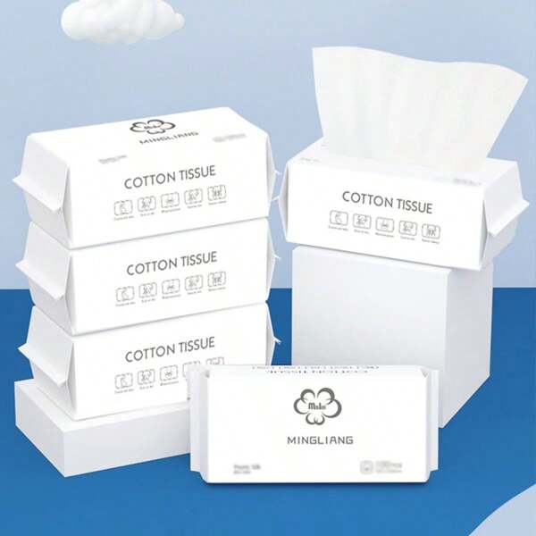 100Pcs Disposable Facial Tissue, Thick Soft Wet And Dry Facial Towel, For Washing And Drying Face, For Cleaning, Skin Care And Makeup Removal, Travel, Office, Back To School Supplies.New Packaging And Old Packaging Will Be Dispatched Randomly