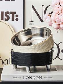 1pc Premium Creative Wave Pattern Pet Food Bowl