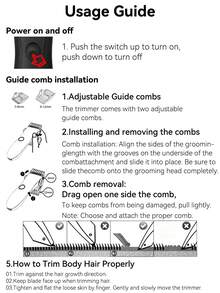 Rechargeable Electric Shaver, Suitable For Trimming Pubic Hair, Scrotum, Beard Groomer, Compact And Portable, Gift For Men - Black - View 11