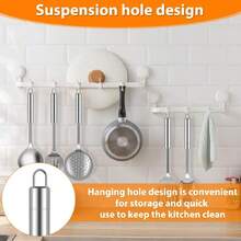 Stainless Steel Cooking Utensils Set - 5 Piece Silver Kitchen Tools With Wooden Handle - Silver - View 3