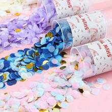 Novo lançador de confete para festa de fim de ano, decoração de festa de aniversário de casamento, confetes de papel coloridos