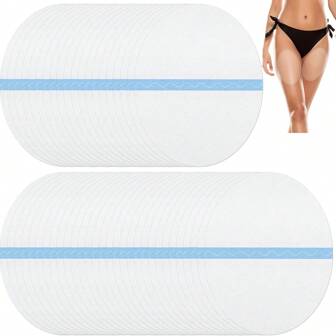 50pcs Invisible Thigh Lifting Tapes, Oval Shaped Fat Blending Body Adhesive Tapes, Suitable For Women To Lift And Smooth Inner Thigh Skin