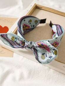 Diadema con lazo estilo europeo y americano para mujeres, turbante retro ancho con orejas de conejo, accesorios para el cabello, aro para el cabello, tocado