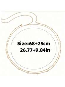 Ladies' Two-Piece Waist Chain Set - Enchanting Body Accessory | Gold Adjustable Belly Chain, Beach Music Festival Party Outfit - Vàng - Xem 4