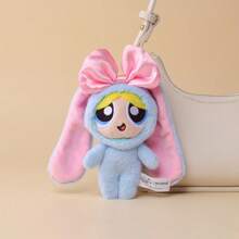 Llavero de peluche de Bunny de Las Chicas Superpoderosas - Llavero de recuerdo con mascota de dibujos animados lindos para bolsos, llaves y teléfonos - Regalo de recuerdo de personaje (Blossom, Bubbles, Buttercup)