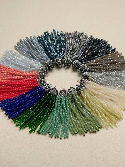 1 st bohemisk stil kristall diamant hatt tofs gör-det-själv-hänge för smyckestillverkning för kvinnor kan användas för örhängen halsband