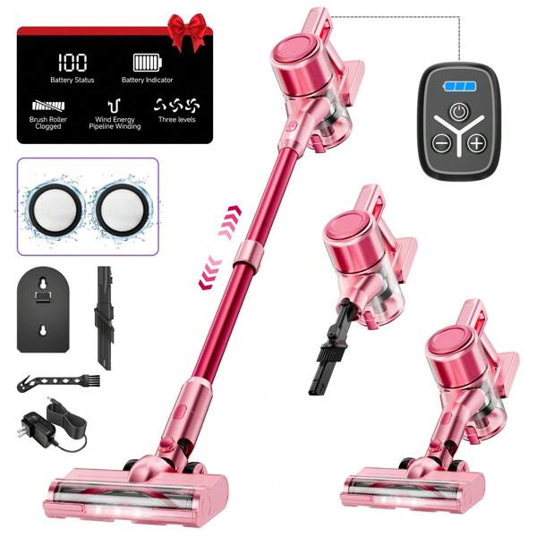 Cordless Vacuum Cleaners For Home - Lightweight, 35Kpa Stick Vacuum 8 In 1 Rechargeable Handheld Vacum, Up To 45Mins, Wall Mount With Brush For Carpet, Hard Floor