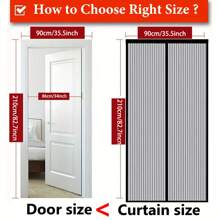 Easy Install Magnetic Screen Door - Prevents Insect Invasion, Draws In Fresh Air | Self-Sealing, Heavy Duty Mesh Curtain Suitable For All Seasons | Perfect For Bedroom And Home Decor, Hands-Free, Partitions