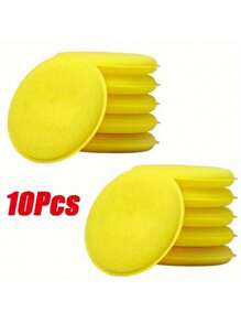 High-Density Foam Car Waxing & Polishing Sponges - Super Absorbent, Scratch-Free Applicator Pads For Detailing, Auto, Furniture, Faux Leather - Polyester, No Power Needed, Reusable & Easy To Clean, Car Wax Pads, Auto Detailing Supplies
