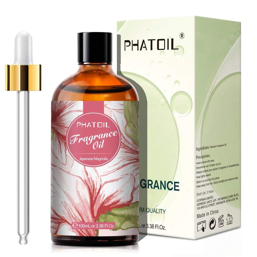 Japanese Magnolia Fragrance Oils for Aromatherapy, Diffuser, Relaxation, Yoga, Skin Care, DIY Candle and Soap Making, 3.38 fl oz - 100 ml - Übersicht 1
