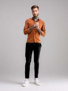 Men's Short Sleeve Button Down Slim Fit Dress Shirt