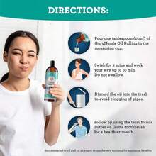 GuruNanda CocoMint Oil Pulling Mouthwash For Complete Oral Hygiene, 7 Essential Oils &Amp; Vitamins For Happy Teeth &Amp; Gums &Amp; Fresh Breath , Alcohol-Free, 8 Oz - 8 Fl Oz (Pack of 1) - 查看 4