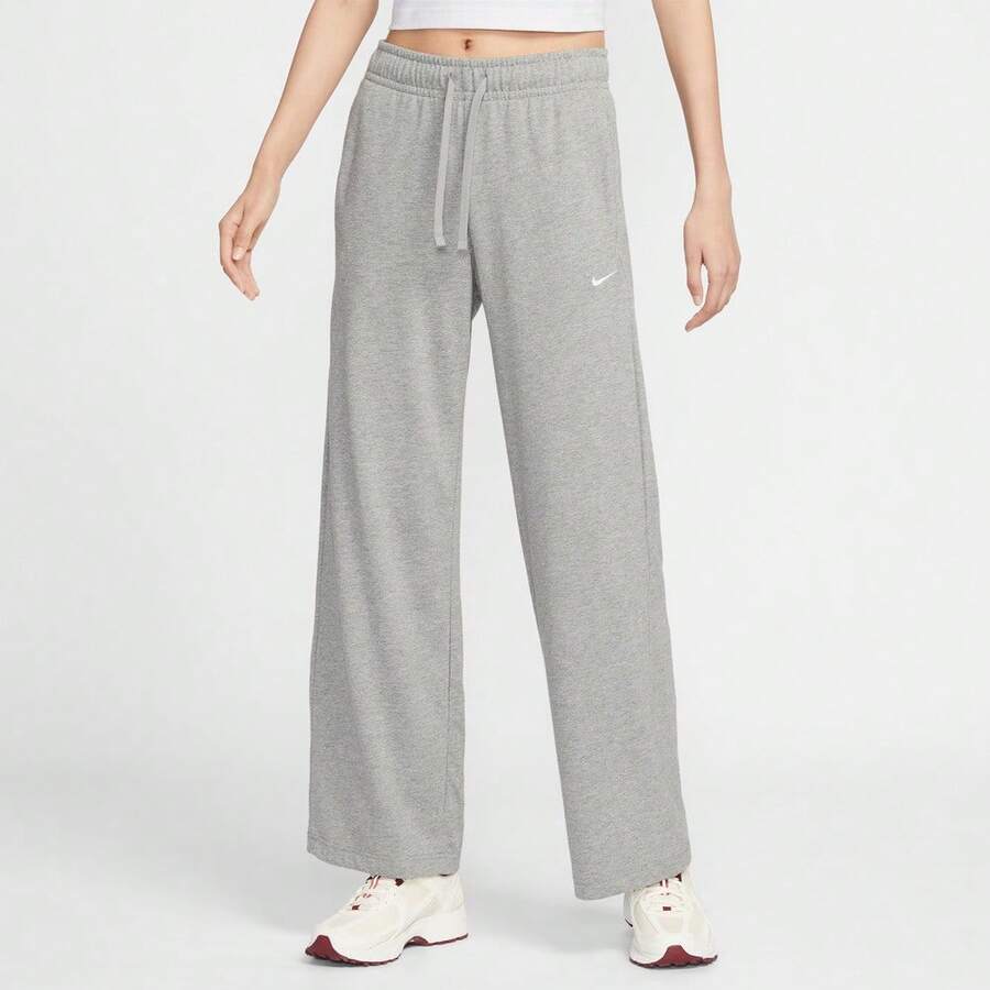 Nike Women's AS W NSW FLC MR PANT WIDE GCEL Knitted Sport Pants - Black - View 1