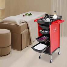 6-Tier Drawer Multifunctional Salon Cart Hairdressing Shelf With Wheels