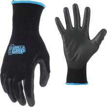 Gorilla Grip Gloves, Max Grip, All Purpose Work Gloves, Slip Resistant, Nylon Shell, Large, 10 Pairs