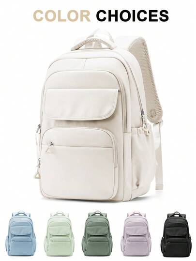 47*17*34 大号学生背包，带笔记本电脑隔层，适合 14-15.6 英寸男女，轻便耐用的学生书包，男女 15.6 英寸电脑包，纯色防水旅行包，实用的户外徒步背包，带多功能口袋，休闲背包，适合通勤、上学、工作、旅行，多色可选，新旧版本随机发货。返校必备品，大学包，大学必备品