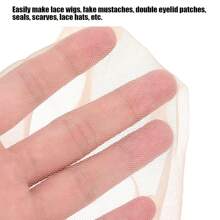 1/2 HD Ultra-Thin Invisible Swiss Lace For Wig Making, DIY, Beginners - Breathable Soft Lace Front Closure, Wig Cap, Hair Accessories - Multicolor - View 3